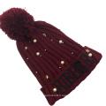 Femmes Unisexe Automne Hiver Chaud Tricoté Perles Perles POM POM Casquettes Bonnet Chapeau Tressé (HW121)